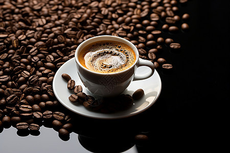 一杯美味的咖啡背景图片