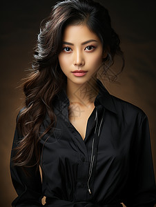 长发的亚洲女子图片