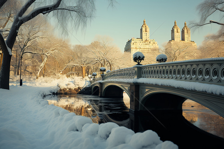 冬日下的中央公园图片
