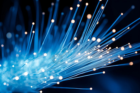 蓝色科技光纤背景高科技光纤之光背景