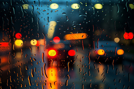 雨中的城市街道图片