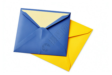 蓝色和黄色的信件背景图片