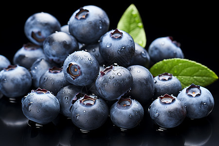 酸甜的蓝莓上的背景图片