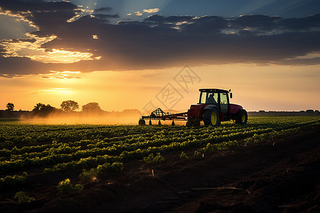 农田里的灌溉机器图片