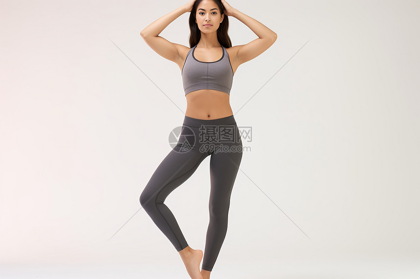 女孩瑜伽健身图片