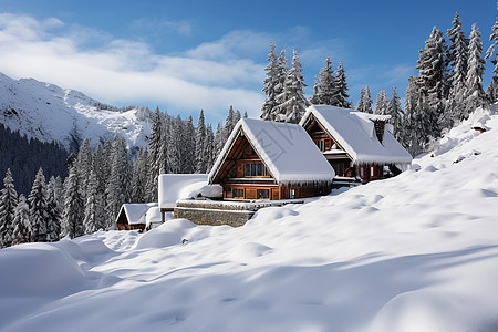 冬日的雪景图片