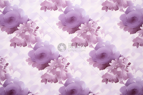 紫色花卉印刷的图片图片