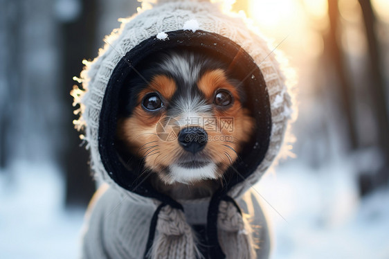 冬日中的雪地精灵图片