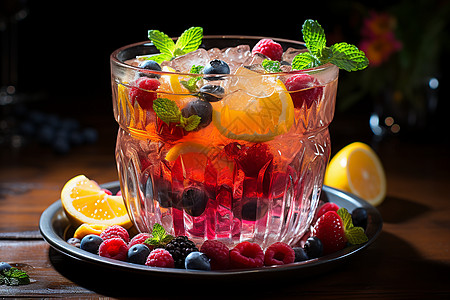 清新多彩的水果饮品图片