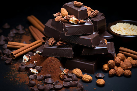 巧克力与坚果的盛宴图片