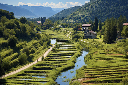 绿野山水图片