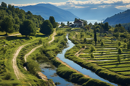 山里的小屋图片