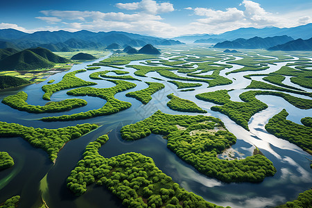 河流冲刷出的风景图片