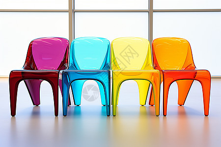 七彩的座椅背景图片