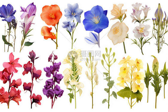 五彩斑斓的花朵图片