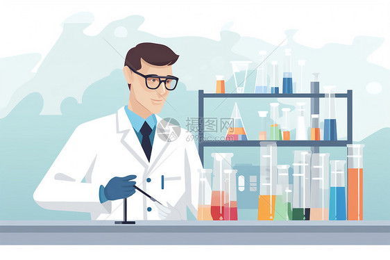 做实验的科学家图片