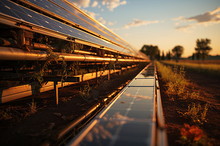阳光下的农业太阳能图片