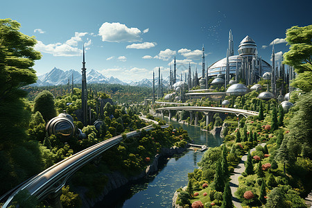 未来之城的插图图片