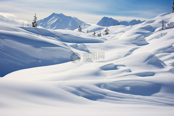 冬日的白雪景观图片