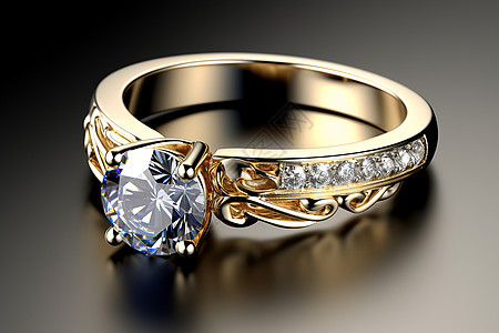 时尚的钻石戒指背景图片