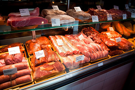 售卖的肉类食品图片