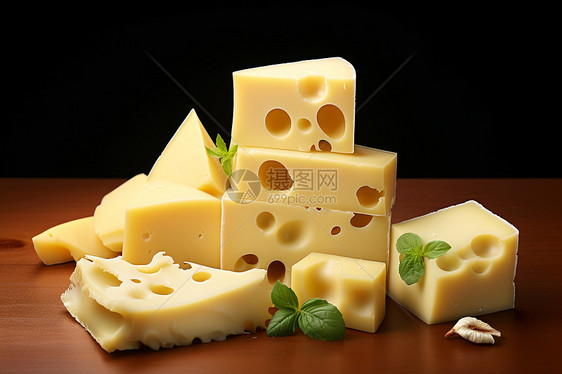 奶酪堆叠图片