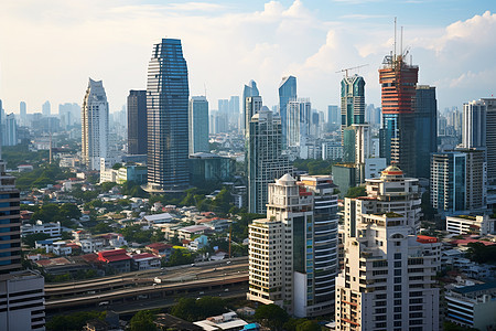 城市的现代建筑背景图片