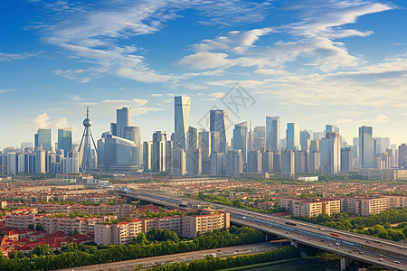 城市建筑风景背景图片