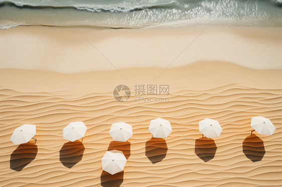 阳光沐浴下的海滩图片