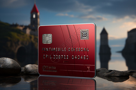 红色信用卡图片