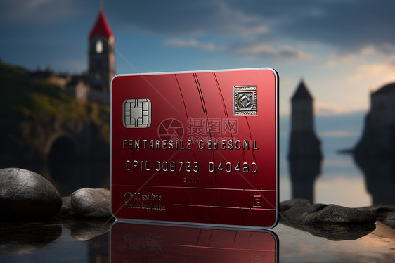 红色信用卡图片