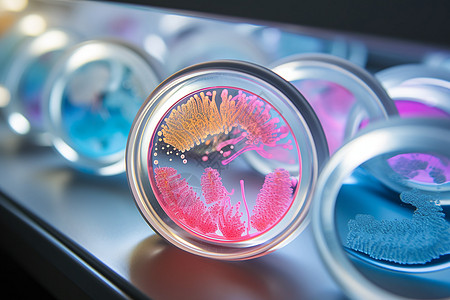 科技实验室细菌培养皿高清图片