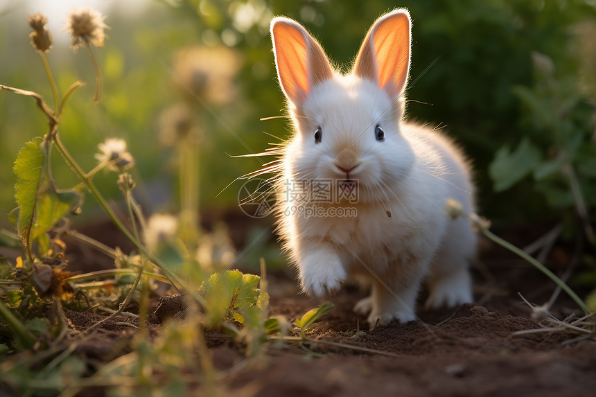 田里可爱的兔子图片