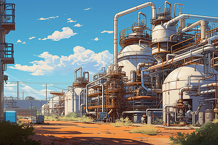 先进的生物质气化厂背景图片