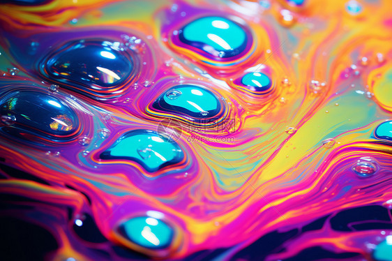 眩目的彩色液体图片