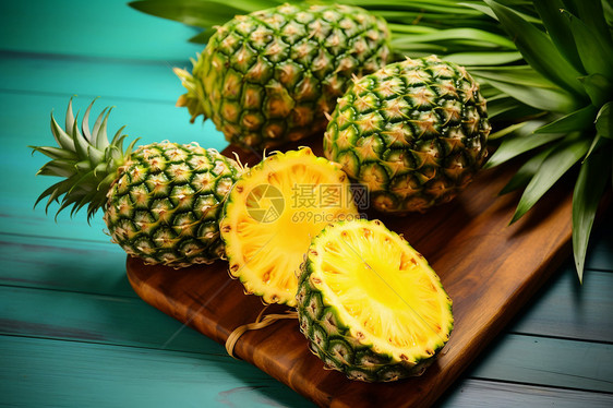 健康新鲜的菠萝图片