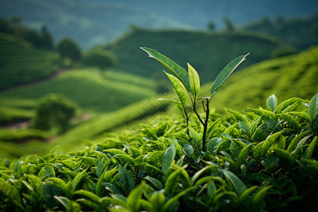 高山绿茶图片