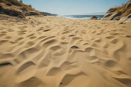 无人的海滩背景图片