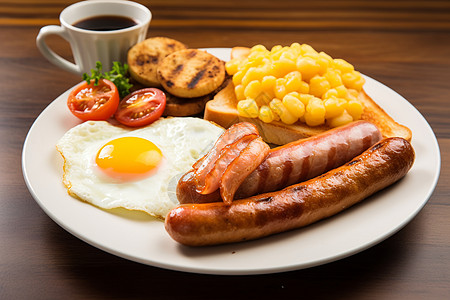 营养搭配的英式早餐图片