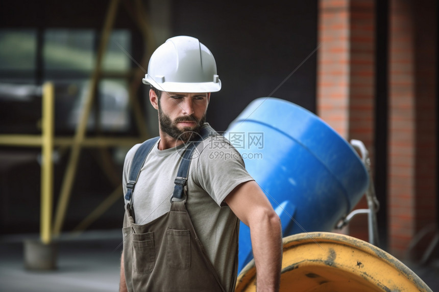 外国建筑工地工人图片