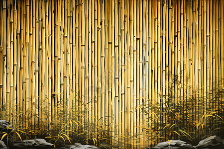 手绘艺术的竹制背景图片