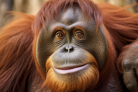 丛林中的红毛猩猩图片