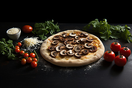 意大利风味素食披萨图片
