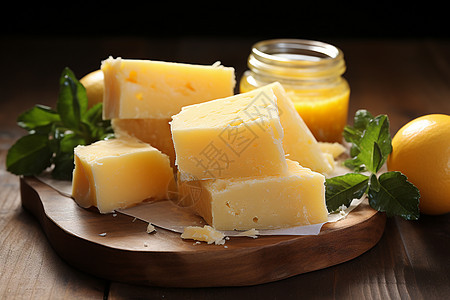 奶酪与橙汁拼盘图片