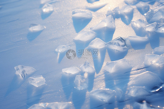 寒冷的自然冰晶图片