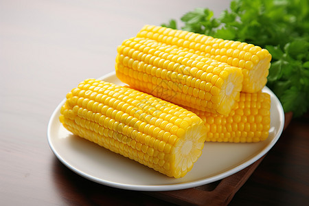 玉米美食美味的玉米棒背景