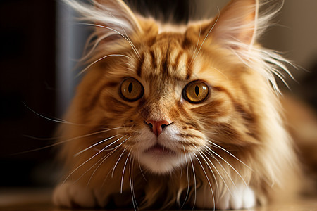 可爱的橘色缅因猫图片