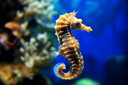 海马在水族馆游动高清图片