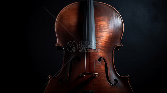 木质大提琴的细节图片