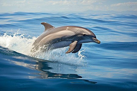 飞跃海豚的特写镜头图片